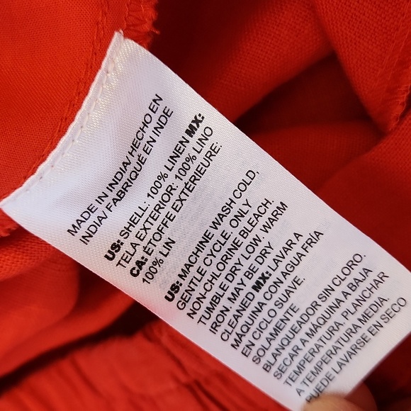 CHICO'S 100% Linen Womens Wide-Leg Pants, Size 14 - Picture 5 of 10